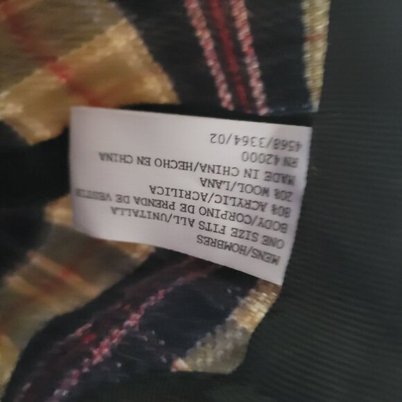 Plaid Wool & Leather Baseball Cap - Picture 6 of 6